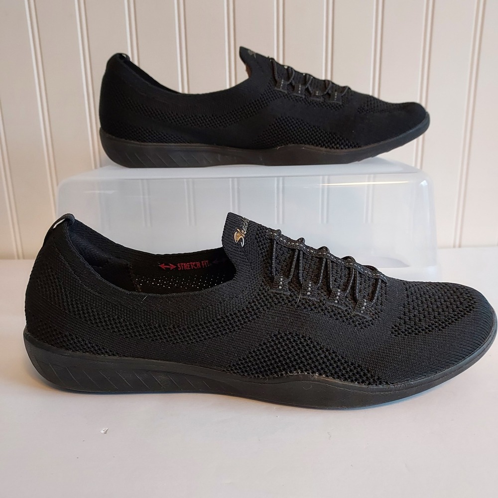 Skechers Women's Black Slip On Memory Foam Air Cooled Sneakers Size 11 - Picture 5 of 10
